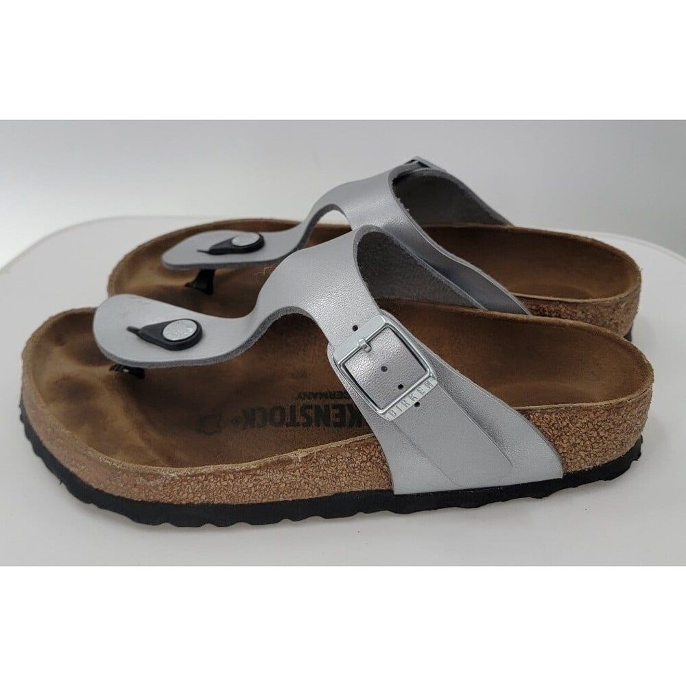 BIRKENSTOCK Gizeh Birko-Flor Metallic Silver - Picture 7 of 10